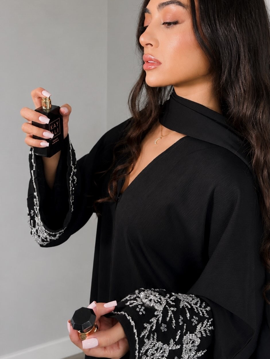 Noir Embroidered Abaya
