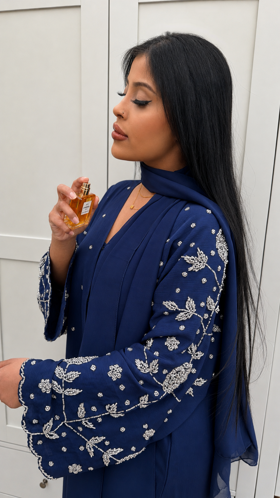 Layali Royal Blue Abaya