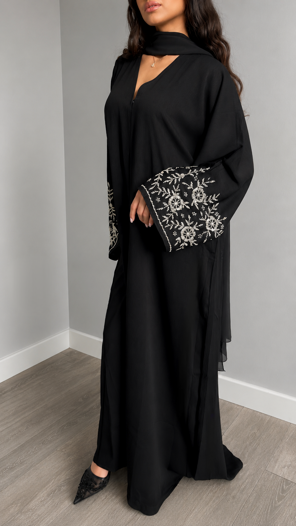 Noir Embroidered Abaya