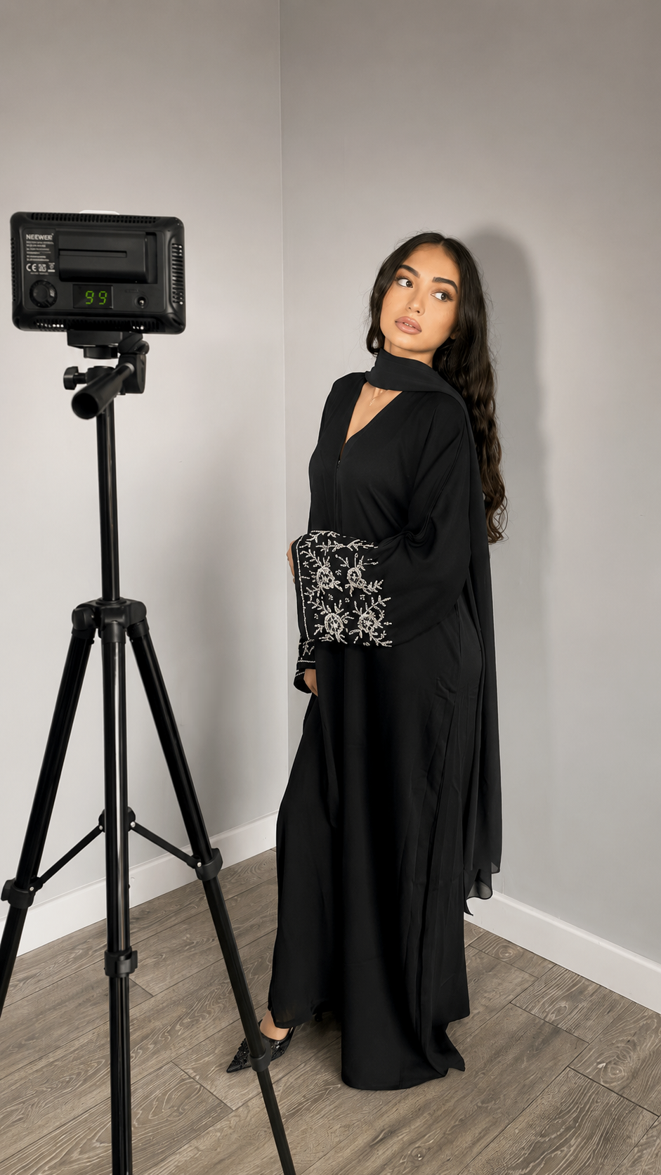 Noir Embroidered Abaya