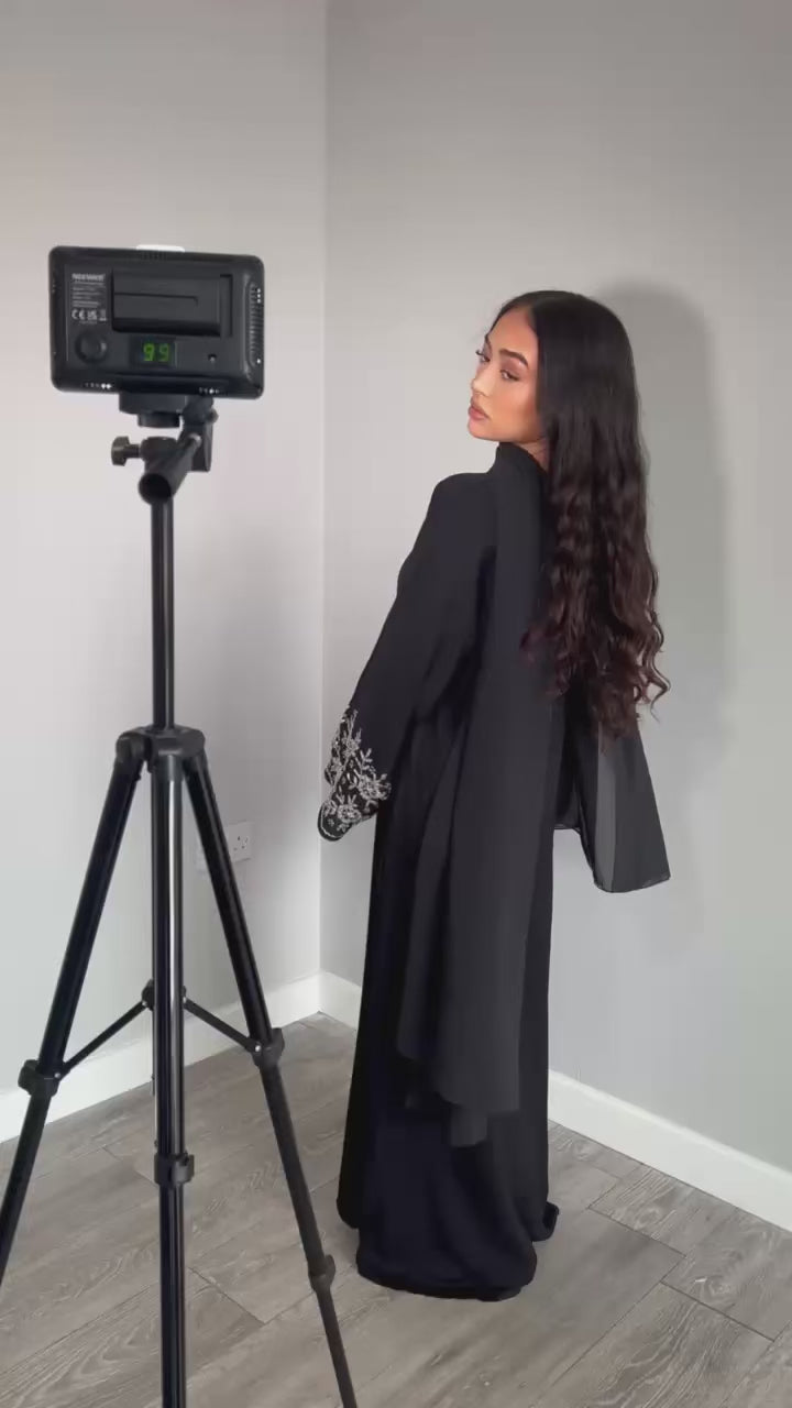Noir Embroidered Abaya